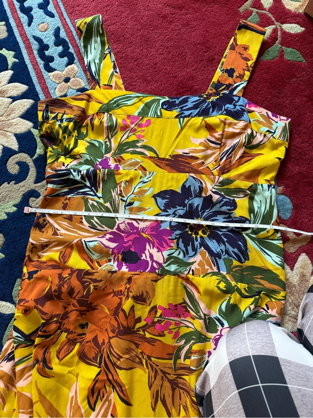 Vince Camuto Floral Midi Dress Size L - Picture 6 of 10